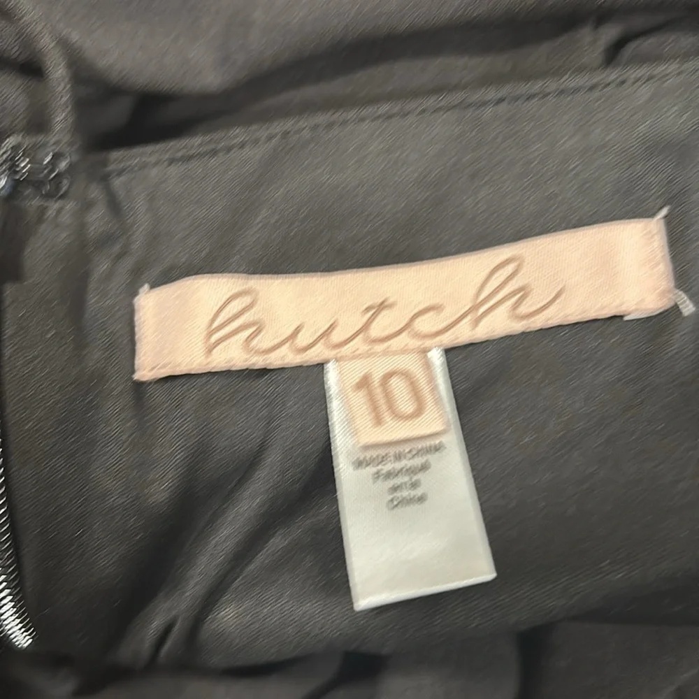 Anthropologie Hutch Black Wide Leg cut out jumpsuit size 10 - Picture 9 of 12